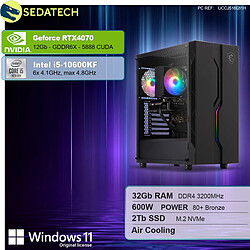 Sedatech PC Gamer • Intel i5-10600KF • RTX4070 • 32Go RAM • 2To SSD M.2 • Windows 11