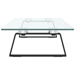 Acheter vidaXL Support de moniteur noir 80x20x8 cm verre trempé et métal