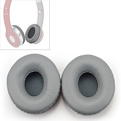 Wewoo Coussinets Mousse 2 PCS pour Beats Solo HD / 1.0 casque couverture en cuir de protection éponge cache-oreilles Gris