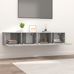 Avis Maison Chic Meubles TV 2 pcs pour salon Sonoma gris 80x30x30 cm Bois d'ingénierie -MN83947