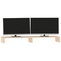 Avis vidaXL Support pour moniteur 100x27x10 cm Bois de pin solide