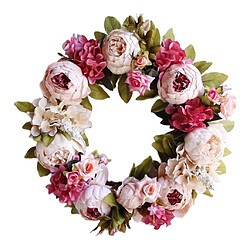 Guirlande De Fleurs Artificielles Pour La Maison Porte D'entrée Décoration De Fête De Mariage Rose