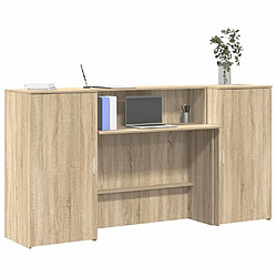 vidaXL Bureau réception chêne sonoma 200x50x103,5 cm bois d'ingénierie