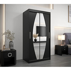 Abiks Meble Armoire Elypse à portes coulissantes 200/100/62 2 portes (noir/noir)