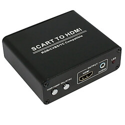 Wewoo Câble noir HDV-8D PÉRITEL vers HDMI 720P / 1080P Vidéo HD Convertisseur adaptateur Scaler Box