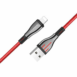 Borofone Highway - Câble de connexion USB vers Lightning de 1,2 m (Noir / Rouge)