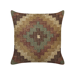 Beliani Coussin MAGURI Jute 45 x 45 cm Oriental Marron