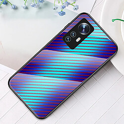 Coque en TPU anti-rayures, texture en fibre de carbone, antichoc fibre bleue pour votre Xiaomi 12/12X