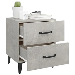 Avis Maison Chic Lot de 2 Tables de chevet,Table de nuit,Table d'appoint pour salon Gris béton 40x35x47,5 cm -MN98813