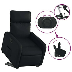 Maison Chic Fauteuil Relax pour salon, Fauteuil inclinable Noir Similicuir -GKD48229 pas cher