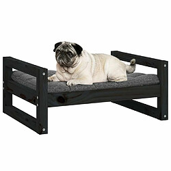 Acheter Maison Chic Niche Lit pour chien | Panier couchage pour chien Noir 65,5x50,5x28 cm Bois de pin solide -GKD66500