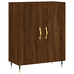 Acheter vidaXL Buffet haut Chêne marron 69,5x34x180 cm Bois d'ingénierie