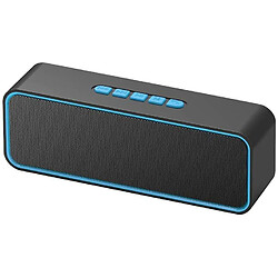 Chrono Haut-parleur Bluetooth sans fil, haut-parleur portable Bluetooth 5.0 avec double basse, stéréo 3D, radio FM, fonction mains libres, batterie intégrée de 1500 mAh, 12 heures de lecture(Bleu)