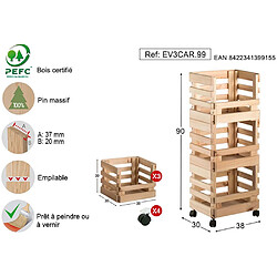 Avis Astigarraga Caisse de rangement sur roulettes Evolution (Lot de 3).