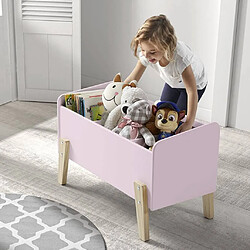 Vipack Boîte à jouets Kiddy Bois Rose ancien