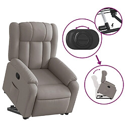 Acheter vidaXL Fauteuil inclinable taupe tissu