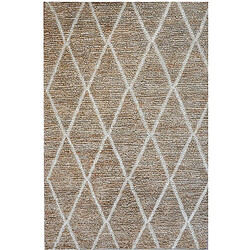 The Rug Republic Tapis en chanvre ivoire Larson 180 x 120 cm.