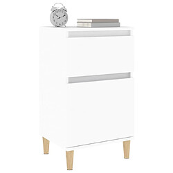 Avis vidaXL Tables de chevet 2 pcs blanc 40x35x70 cm