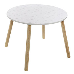 Atmosphera, Createur D'Interieur Table enfant Douceur - Diam. 60 cm - Blanc à motif