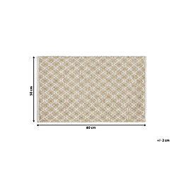 Beliani Tapis beige 50 x 80 cm motif à carreaux AKBEZ