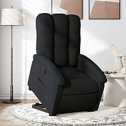 vidaXL Fauteuil inclinable électrique noir tissu