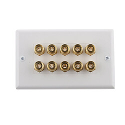 Acheter 2x Set 85 x 85 Binding Banana Plaque Audio Jack Mur Face Plate Panel Speaker