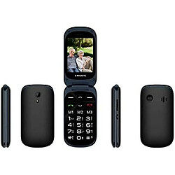 New Majestic TLF-Sileno 52 Flip 7,11 cm (2.8') 93,6 g Noir Téléphone pour seniors