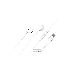 Ecouteurs avec fil Force Play KP Bouton USB C Blanc