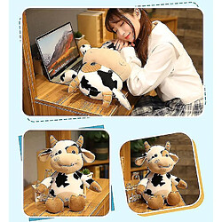 Universal Jouet de poupée moelleux, joli animal en peluche de vache de dessin animé, jouet animal de ferme, cadeau parfait pour les enfants, pas cher