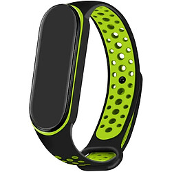 Avis Bracelet à montre Cool Noir Vert Xiaomi Mi Band 5 , 6, 7, Amazfit Band 5