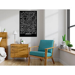 Artgeist Tableau - Dark Map of Munich (1 Part) Vertical [20x30]