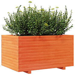 Avis vidaXL Jardinière cire marron 90x60x49,5 cm bois de pin massif