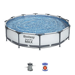 Piscine Hors-sol Tubulaire Bestway Steel Pro Max 366x76 cm Épurateur à Cartouche de 1 249 L/H