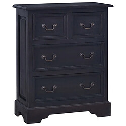 vidaXL Commode Café noir clair Bois d'acajou massif 