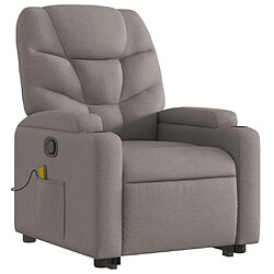 Avis vidaXL Fauteuil inclinable de massage Taupe Tissu