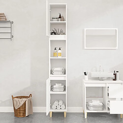 Avis Maison Chic Armoire de salle de bain,Meuble de rangement,Meuble haut blanc 30x30x190 cm bois d'ingénierie -GKD552213