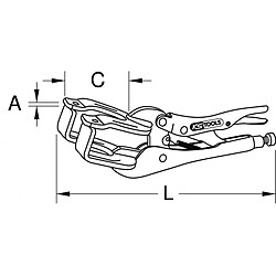 KS TOOLS 115.1078 Pince étau pour cornière et fer U 0-45 mm max pas cher