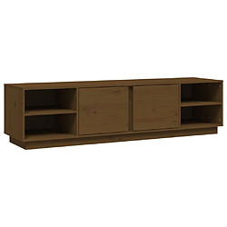 vidaXL Meuble TV Marron miel 156x40x40 cm Bois de pin massif