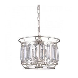 Luminaire Center Suspension en cristal Priscilla Champagne argent