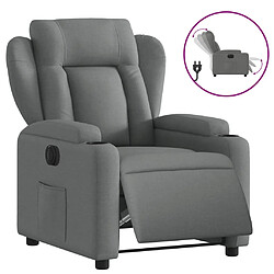 vidaXL Fauteuil inclinable électrique Gris foncé Tissu