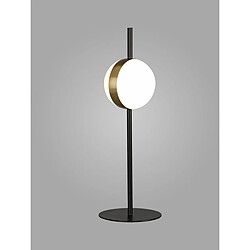 Inspired Lampe de table Cuba, LED 8W, 3000K, 600lm, Or/Noir, 3 ans de garantie