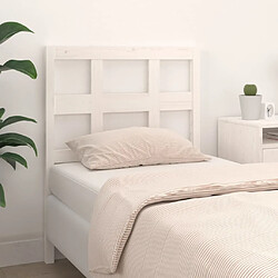 Maison Chic Tête de lit moderne pour chambre - Décoration de lit Blanc 80,5x4x100 cm Bois massif de pin -MN76919