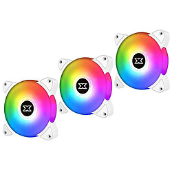 XIGMATEK Galaxy III Essential BX120 ARGB ARCTIC (Pack 3) - Ventilateur 120mm A-RGB pour boitier PC