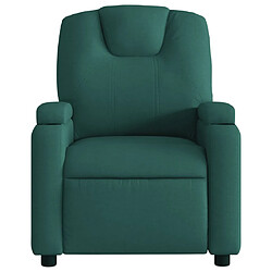 Avis Maison Chic Fauteuil inclinable,Fauteuil luxe de relaxation Vert foncé Tissu -MN46328