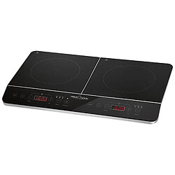 Double Plaque cuisson induction portable Surface en verre Affichage LCD Minuter, 3500 , Noir, Proficook, DKI 1067