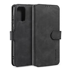 Dg.Ming Etui en PU style rétro avec support noir pour votre Samsung Galaxy S20