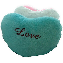 Totalcadeau Coussin lumineux à LEDs forme coeur oreiller blanc