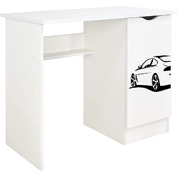 Leomark Bureau blanc avec étagère ROMA - Voiture