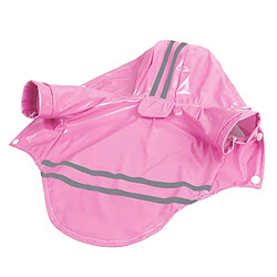 Acheter Imperméable Pour Chien Avec Capuche Veste Réfléchissante Pour Chien Imperméable S- XL Rose M