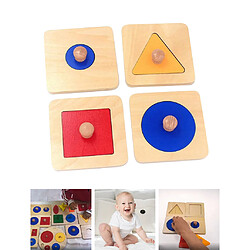 Avis Forme De Géométrie En Bois Tri Correspondant Puzzle Amusant Compétence Moteur Jouets Style B